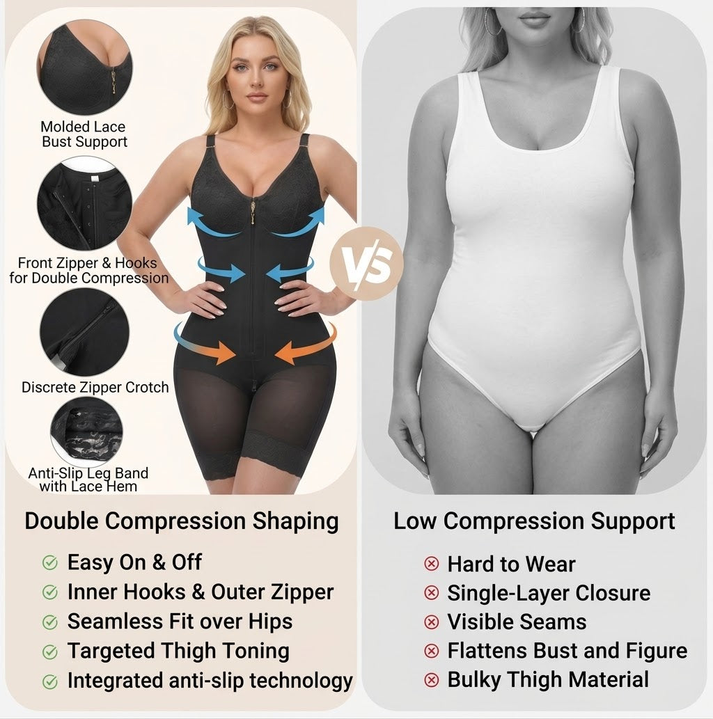 Sculptiva™ Tummy Control Zip Bodysuit